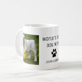 Weltbeste Mama für Hunde, kundenspezifisches Foto Kaffeetasse (Vorderseite Links)