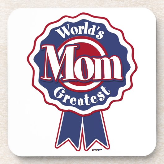 Weltbeste Mama Getränkeuntersetzer (Vorderseite)