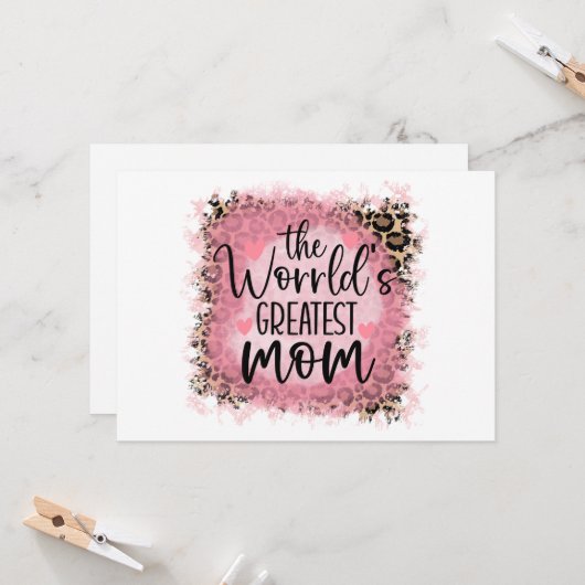 Weltbeste Mama Karte (Vorderseite/Rückseite Beispiel)