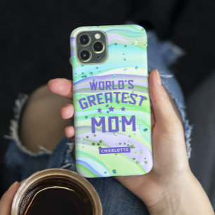 Weltbeste Mama Muttertag Grün Glitter Case-Mate iPhone Hülle