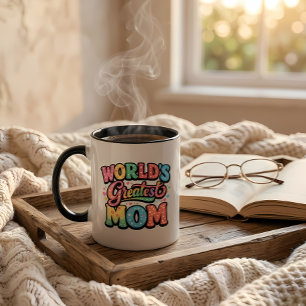 Weltbeste Mama, Muttertagsgeschenk, Retro-Typograf Tasse