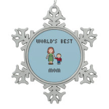 Weltbeste Mama-Schneeflocken-Ornament