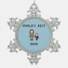 Weltbeste Mama-Schneeflocken-Ornament Schneeflocken Zinn-Ornament