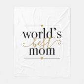 Weltbeste Mama Schwarz und Gold Moderne Fleecedecke (Vorderseite)