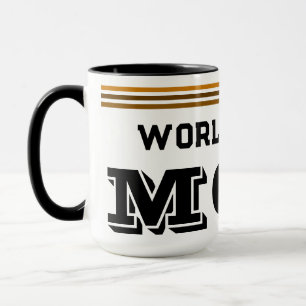 Weltbeste Mama-Sportsy Brown Striping Coffee Cup Tasse