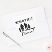 Weltbeste Mama-Sticker Quadratischer Aufkleber (Umschlag)