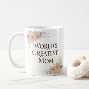 Weltbeste-Mama-Tasse Florale Keramik-Kaffeetasse Kaffeetasse
