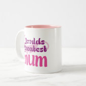 Weltbeste MAMA, Wirbel, MuttertagesTassenschale Zweifarbige Tasse (Vorderseite Links)