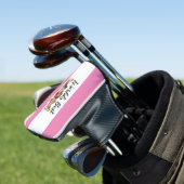 Weltbeste Mama Zitat 3 Fotocollage-Namen Rosa Golf Headcover (In Situ)