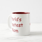 Weltbeste Mama Zweifarbige Tasse (Vorderseite Links)