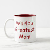 Weltbeste Mama Zweifarbige Tasse (Links)