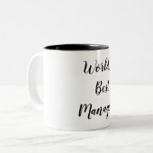 Weltbeste Manager-Tasse Zweifarbige Tasse (Vorderseite Links)