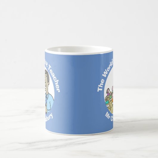 Weltbeste männliche Lehrerin Kaffeetasse (Mittel)