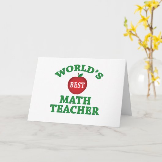 Weltbeste Mathematiklehrerin Karte (Gelbe Blume)