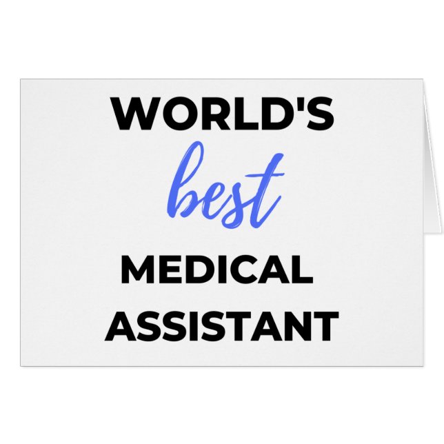 Weltbeste medizinische Assistentin 2 (Vorderseite (Horizontal))