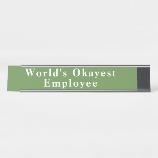 Weltbeste Mitarbeiter Funny Name Plate Schreibtischnamensplakette (Vorderseite )
