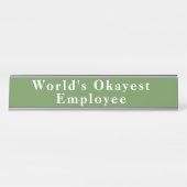 Weltbeste Mitarbeiter Funny Name Plate Schreibtischnamensplakette (Vorderseite )