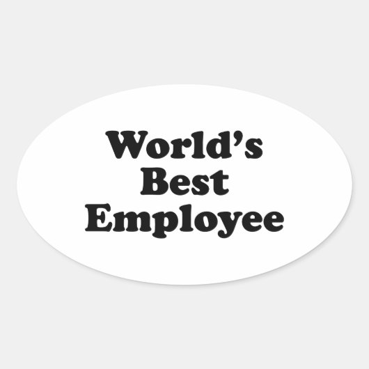 Weltbeste Mitarbeiter Ovaler Aufkleber (Vorderseite)