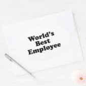 Weltbeste Mitarbeiter Ovaler Aufkleber (Umschlag)