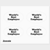 Weltbeste Mitarbeiter Ovaler Aufkleber (Blatt)