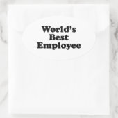 Weltbeste Mitarbeiter Ovaler Aufkleber (Tasche)