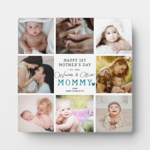 Weltbeste Mommy - Glückliche 1. Muttertagsplatte Fotoplatte