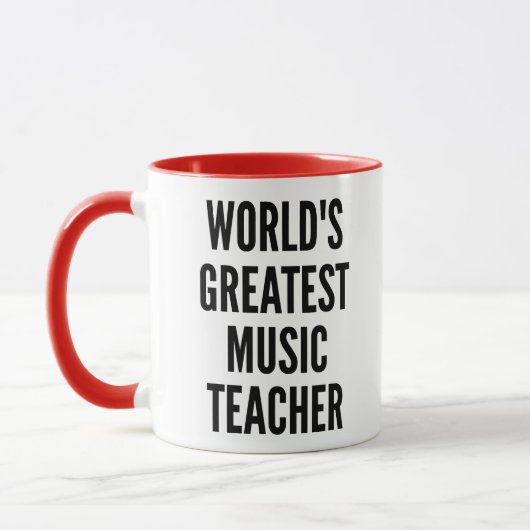 Weltbeste Musiklehrerin Tasse (Links)