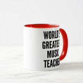 Weltbeste Musiklehrerin Tasse (VorderseiteRechts)