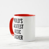 Weltbeste Musiklehrerin Tasse (Vorderseite Links)
