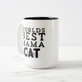 Weltbeste Mutter Cat Zweifarbige Tasse (Vorderseite Links)