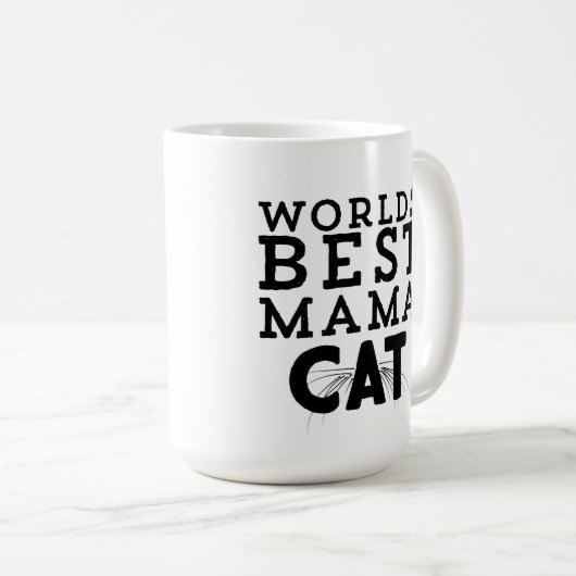 Weltbeste Mutter Cat Zweifarbige Tasse (VorderseiteRechts)