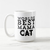 Weltbeste Mutter Cat Zweifarbige Tasse (Links)