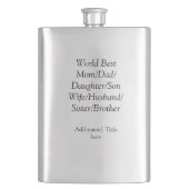 Weltbeste Mutter Ehemann Ehefrau Papa Tochter Sohn Flachmann (Vorderseite)