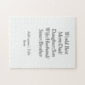 Weltbeste Mutter Ehemann Ehefrau Papa Tochter Sohn Puzzle (Horizontal)