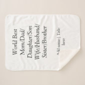 Weltbeste Mutter Ehemann Ehefrau Papa Tochter Sohn Sherpadecke (Vorderseite (Horizontal))