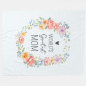 Weltbeste Mutter Farbige Florale Muttertag Fleecedecke (Vorderseite (Horizontal))