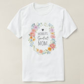 Weltbeste Mutter Farbige Florale Muttertag T-Shirt (Design vorne)