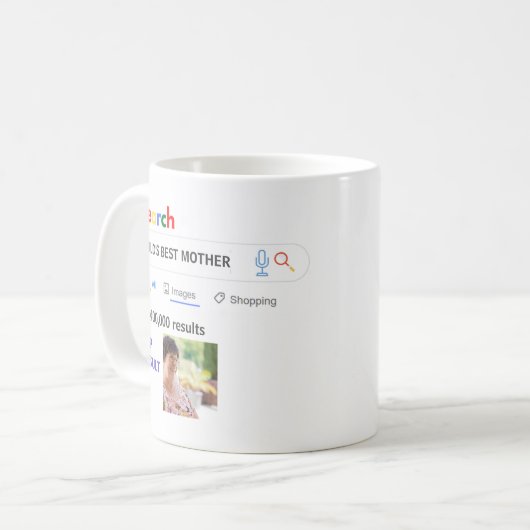 WELTBESTE MUTTER - Funny Image Search Results Kaffeetasse (Vorderseite Links)