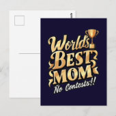 weltbeste mutter ohne wettbewerb postkarte (Vorne/Hinten)