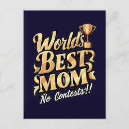 weltbeste mutter ohne wettbewerb postkarte