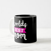 Weltbeste Mutter Zweifarbige Tasse (Vorderseite Links)