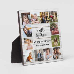 Weltbeste Nana-Enkelkinder 12 Foto-Collage-Plakett Fotoplatte