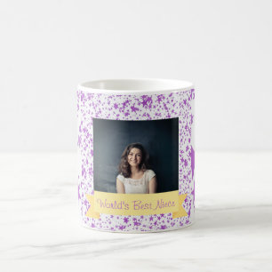 Weltbeste Nichte Foto Custom Lila Stars Kaffeetasse