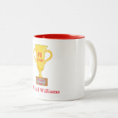Weltbeste Nummer 1 Vater-Custom Zweifarbige Tasse (VorderseiteRechts)