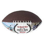 Weltbeste Nummer-1-Vater-Rennen mit Fotos Football (Vorderseite)