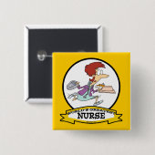 WELTBESTE NURSE FRAUEN VI CARTOON BUTTON (Vorne & Hinten)