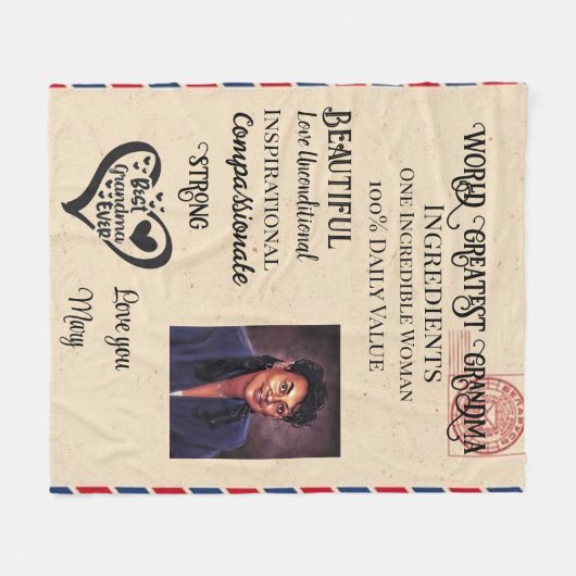 WeltBeste Oma Fleece Blanket (Vorderseite (Horizontal))