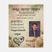 WeltBeste Oma Fleece Blanket (Vorderseite)