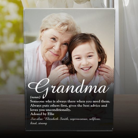 Weltbeste Oma, Großmutter Definition Fotoblock