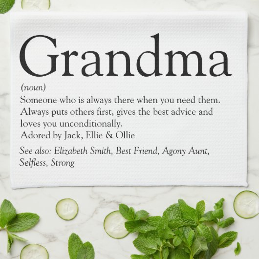 Weltbeste Oma, Großmutter Definition Geschirrtuch (Gefaltet)